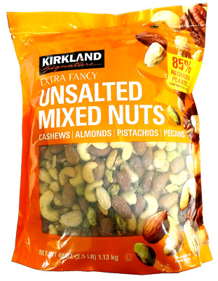 Kirkland Signature Extra Fancy Unsalted Mixed Nuts 40 Oz (2.5 Lb) EXP 06/2027