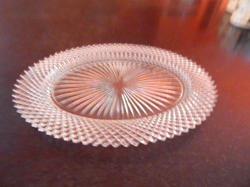 Vintage Anchor Hocking Miss America Oval Platter Clear Diamond 12" EX COND
