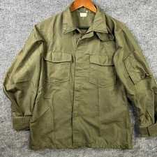 Vintage Military Shirt Flyers Hot Weather Mens Medium Fire Resistant Zip Up