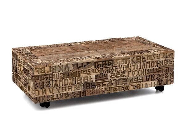 Couchtisch Madurai 140X90 Altholz MöBel Massiv Sofatisch Ziegelform Antik-image