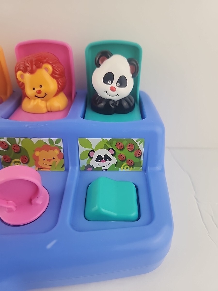Vintage 1995 Playskool Poppin Pals Pop Up Jungle Zoo Animals Baby