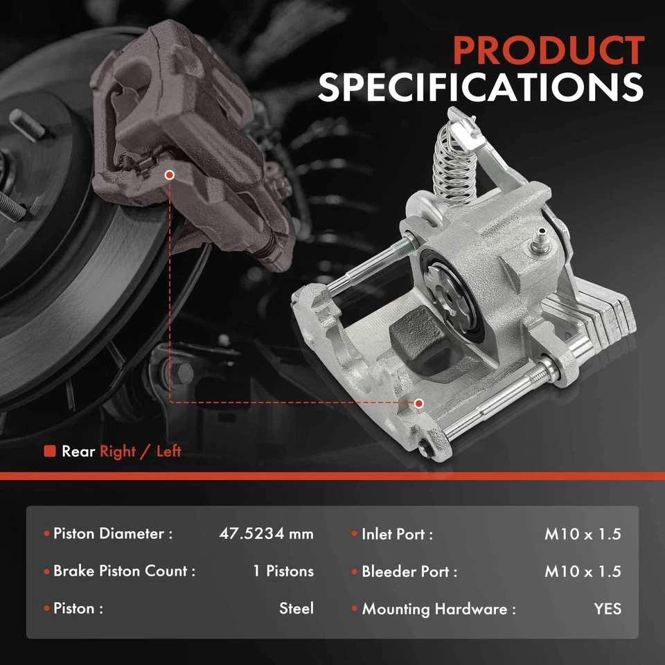 Pinça de freio traseira para motorista ou passageiro para Chevy Camaro 82-88 Pontiac Firebird - Imagem 2 de 4