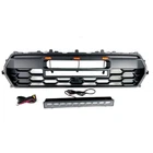 For NEW 2024 Toyota Tacoma Front Grille grill With 3 Amber LED light + LED BAR