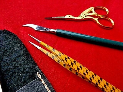 10" Dressmaking/Tailor Scissors+Sewing Embroidery Scissors+Seam Cutter+Tweezers - Bild 3 von 12