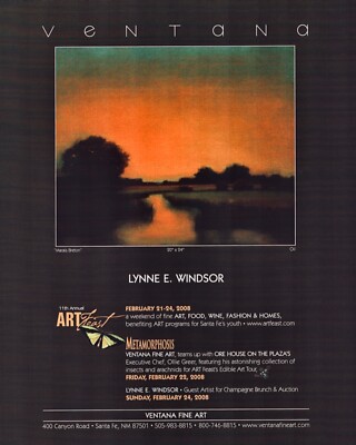 2008 LYNNE E. WINDSOR Art Gallery Exhibit Marais Breton 1-Page Magazine PRINT AD