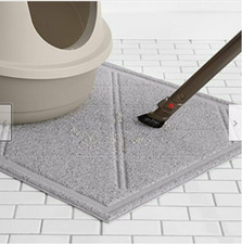 Less-Mess Cat Litter Box Mat, 24 x 35 Inches, Grey