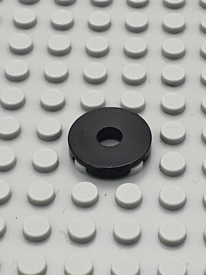 LEGO  8x Rund Fliese Round 2x2 m Loch Brick - 15535 - Schwarz Black