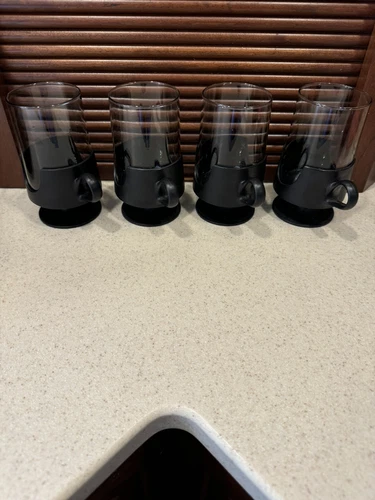 Vintage Snap-Glas by Corning Mugs -8 oz Lot of 4