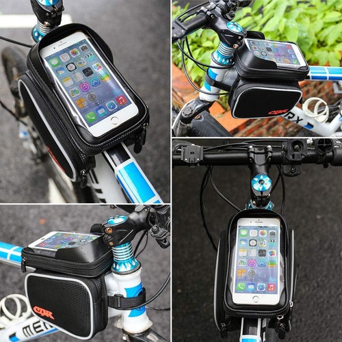 Bike Frame Bag, Waterproof Bicycle Touchscreen for Smartphone Holder Pouch New - Picture 3 of 7