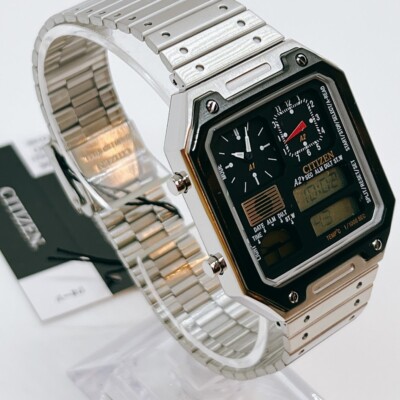 Citizen JG2126-69E Record Label Ana-digi Thermo Sensor Quartz