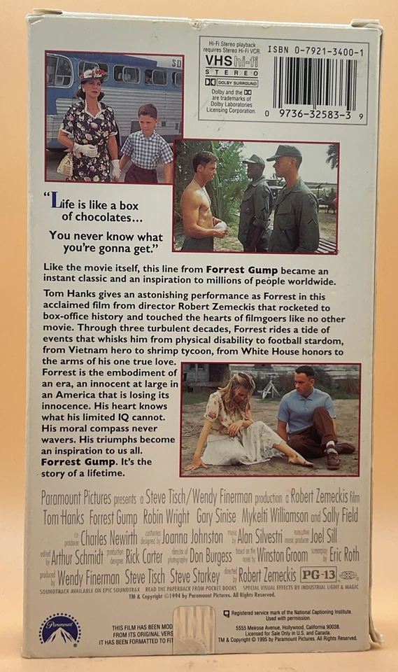 Forrest Gump VHS 1995 Tom Hanks **Buy 2 Get 1 Free** Foto 2 de 3