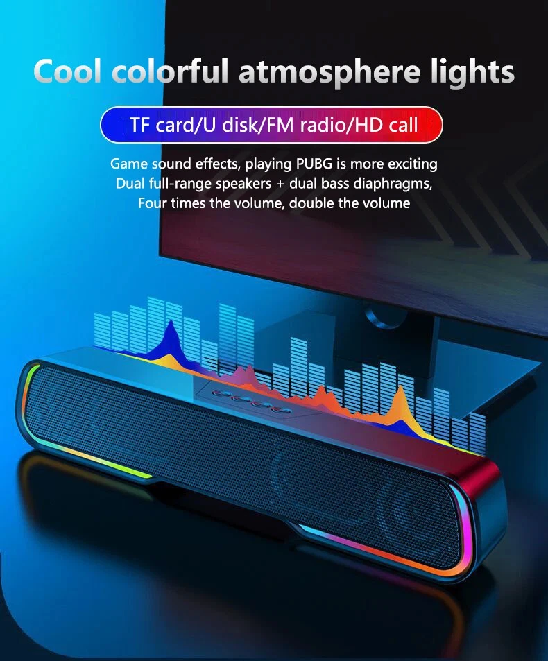 Potente barra de sonido de TV subwoofer de cine en casa barra de sonido con Bluetooth inalámbrico Foto 2 de 4