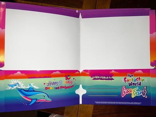 LISA FRANK 30th Anniversary Happy Birthday Dancing Dolphins 3 HOLE FOLDER - 2021 - Bild 10 von 15