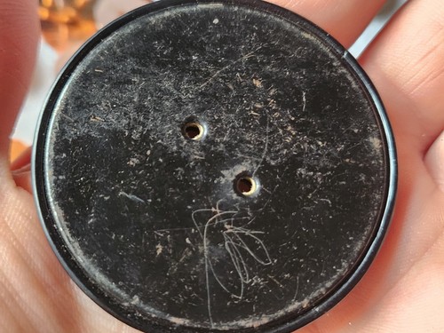 Enorme bouton ancien en celluloïd noir XXL 5 cm ou 50 mm ref 933 - Imagen 4 de 5
