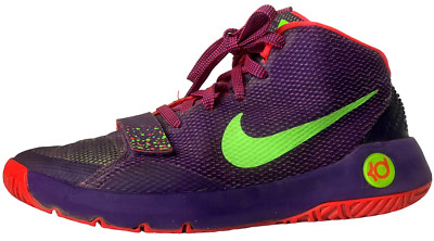 Nike Kd Trey 5 III Shoes Youth size 6.5 Purple Lime Basketball