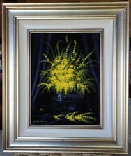 QUADRO DIPINTO AD OLIO DI NINO PAROLA CON CORNICE