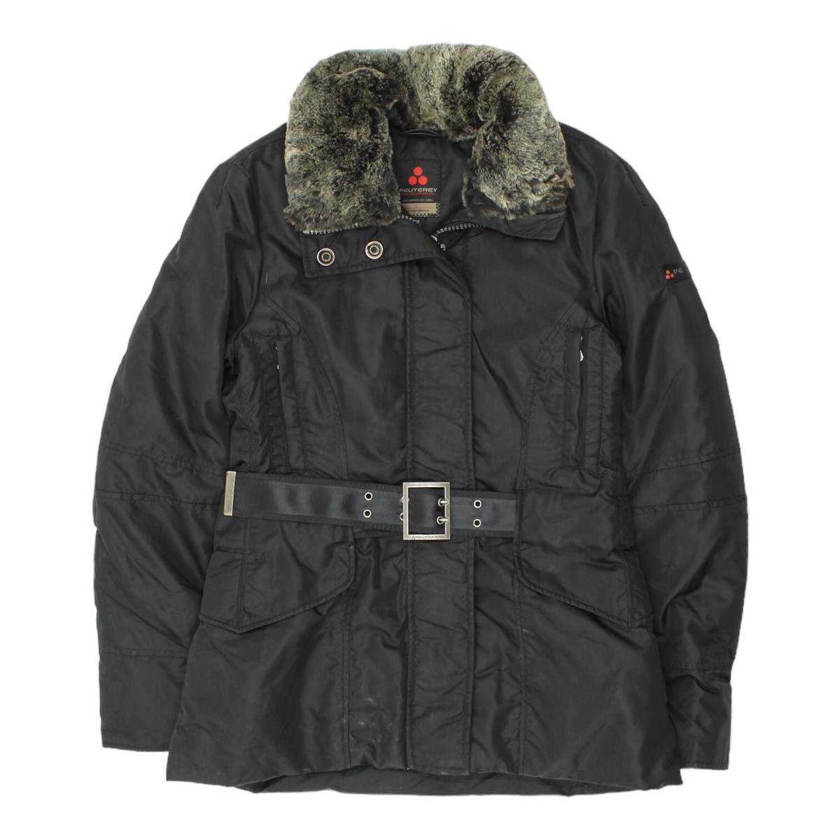 コート PEUTEREY Woman Coat Black PED529899011856 NER Peuterey Womens Black Nylon Quilted Coat | Vintage High End