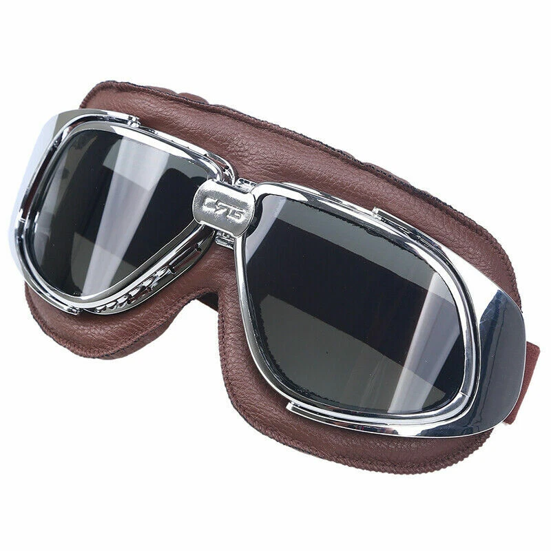 Gafas de piloto retro motocross carreras ATV todo terreno snowboard esquí gafas anti-UV Foto 2 de 4