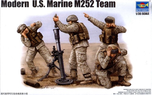 Trumpeter 1/35 423 Modern US Marine M252 Team (4 personaggi in scatola) - Foto 1 di 2