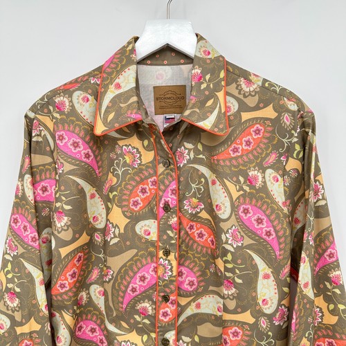 Stormcloud Retro Ranch Western Top Shirt Large Cowgirl Statement Retro Wild USA - Picture 4 of 14