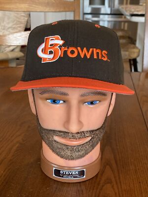 Vintage Cleveland Browns Hat Two Tone Initials New Era Snapback Cap Made In USA