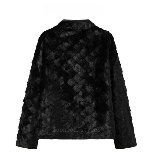 Retro Chinese Style Stand Collar Real Mink Fur Women's Reversible Short Coat New - Picture 5 of 17