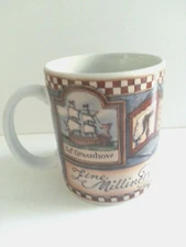 1998 Collectible Lang and Wise "Signboards" Mug w/ Sunsan Winget painting 12 oz