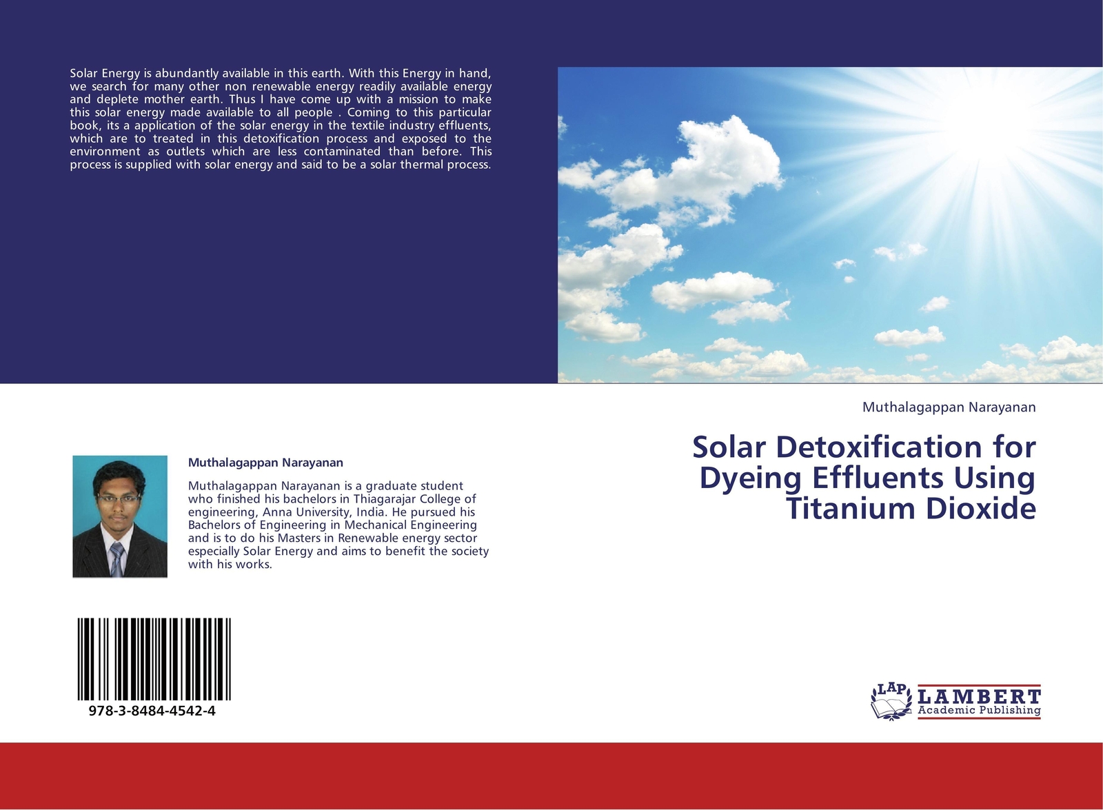 Thumbnail - Muthalagappan Narayanan | Solar Detoxification For Dyeing Effluents