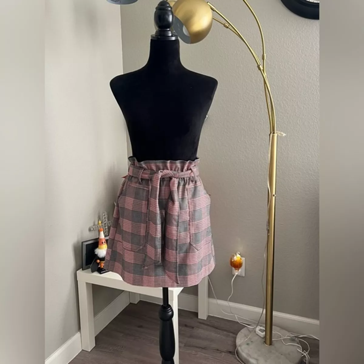 Short plaid skirt hot sale zara