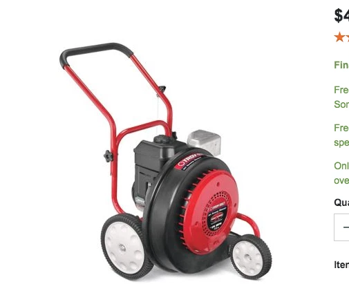 Troy bilt jet sweep blower deals