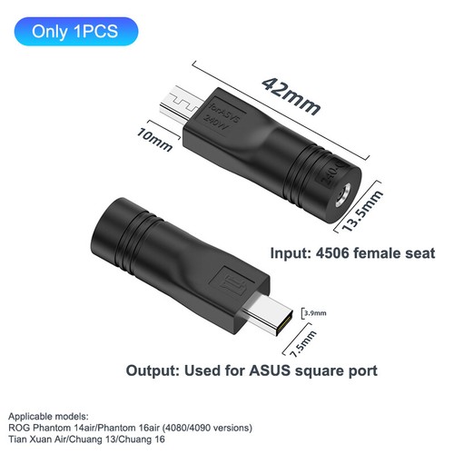 200W Laptop Power Adapter DC Female To Asus Square Adapter For ROG 16 14 Air - Zdjęcie 20 z 22