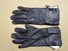 Betmar New York Genuine Leather Size S-M Womens Gloves Black Winter Ladies