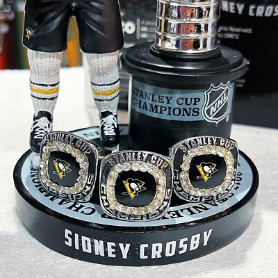 SIDNEY CROSBY Pittsburgh Penguins 3X Stanley Cup Champ Ring Base