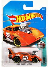 2017 Hot Wheels DODGE CHARGER DAYTONA #6 orange - Tooned - HW 1:64 Mattel DTX48