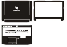 Laptop Carbon Skin Sticker Cover For Acer Predator 15 G9-591 G9-592 G9-593 15.6"