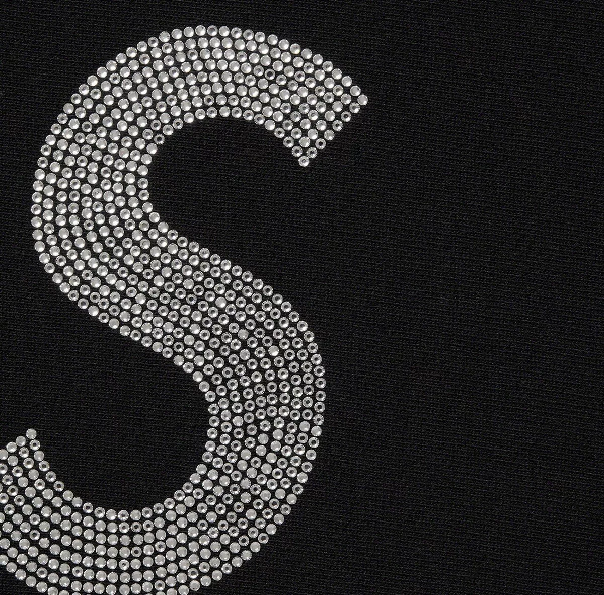 Supreme Swarovski S Logo Hooded Sweatshirt Black Size S 100% Authentic ✅✅