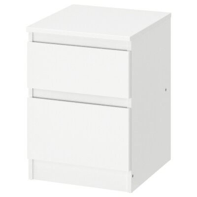 Ikea Kommode 2 Schubladen Nachttisch weiß modern 2 Schubladen Regal