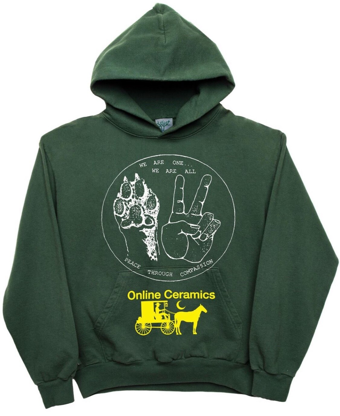 Online Ceramics We Are One Ivy Green Hooded Sweatshirt-image