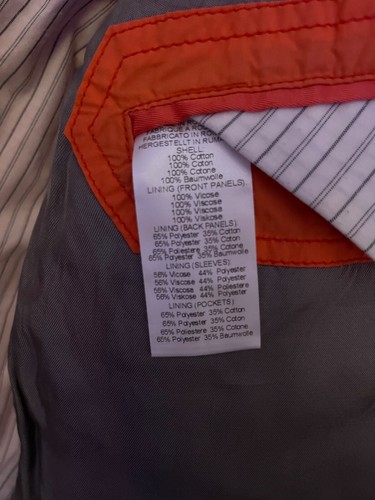 Paul Smith - Chaqueta Bomber Hombre Naranja Mediana M 100% Algodón - Imagen 7 de 10