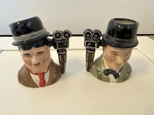 Royal Doulton Small Character Jug - Laurel And Hardy Pair D7008 & D7009