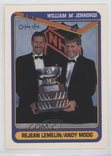 1990-91 O-Pee-Chee Reggie Lemelin Andy Moog #486 0r7h