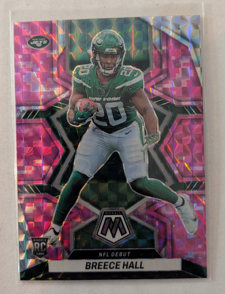 2022 Panini Mosaic RC Pink Camo NFL Debut Breece Hall New York Jets