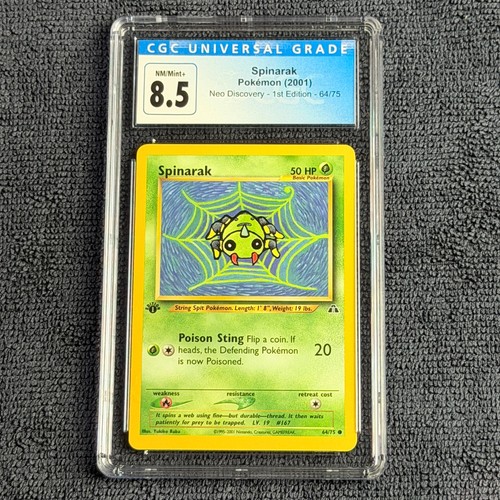Spinarak (1st Edition) graded CGC 8.5 for sale on eBay