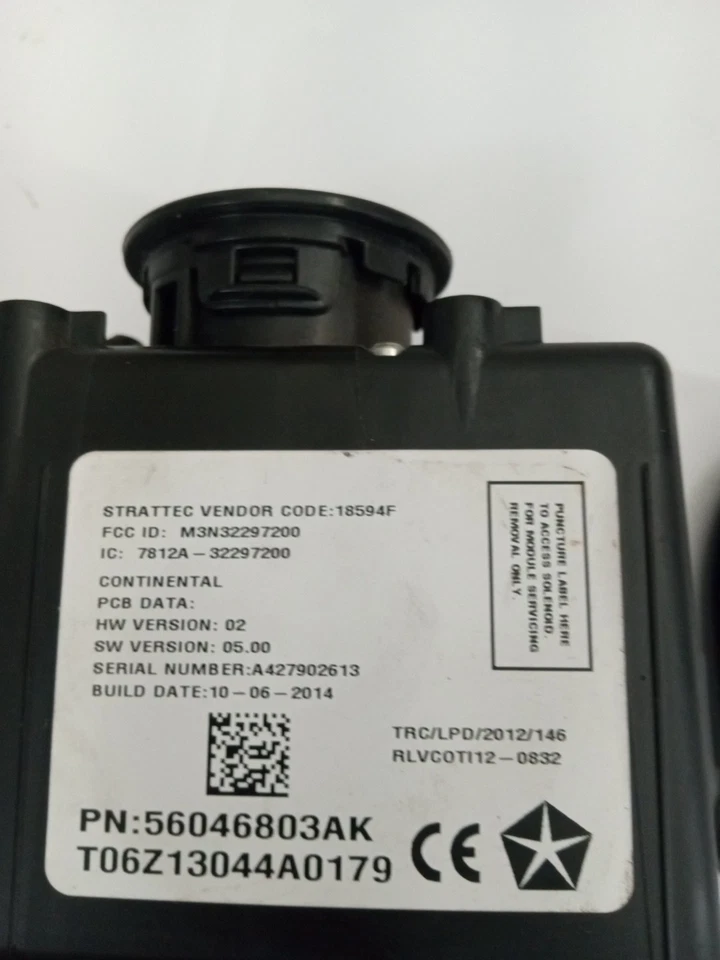 2013-2016 Dodge Dart Ignition Switch Module OEM Mopar 56046803Ak 56046803 - Image 4 of 4