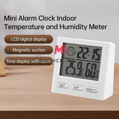 Digital Clock LCD Indoor Thermometer Hygrometer Humidity Meter   Sensor *pz