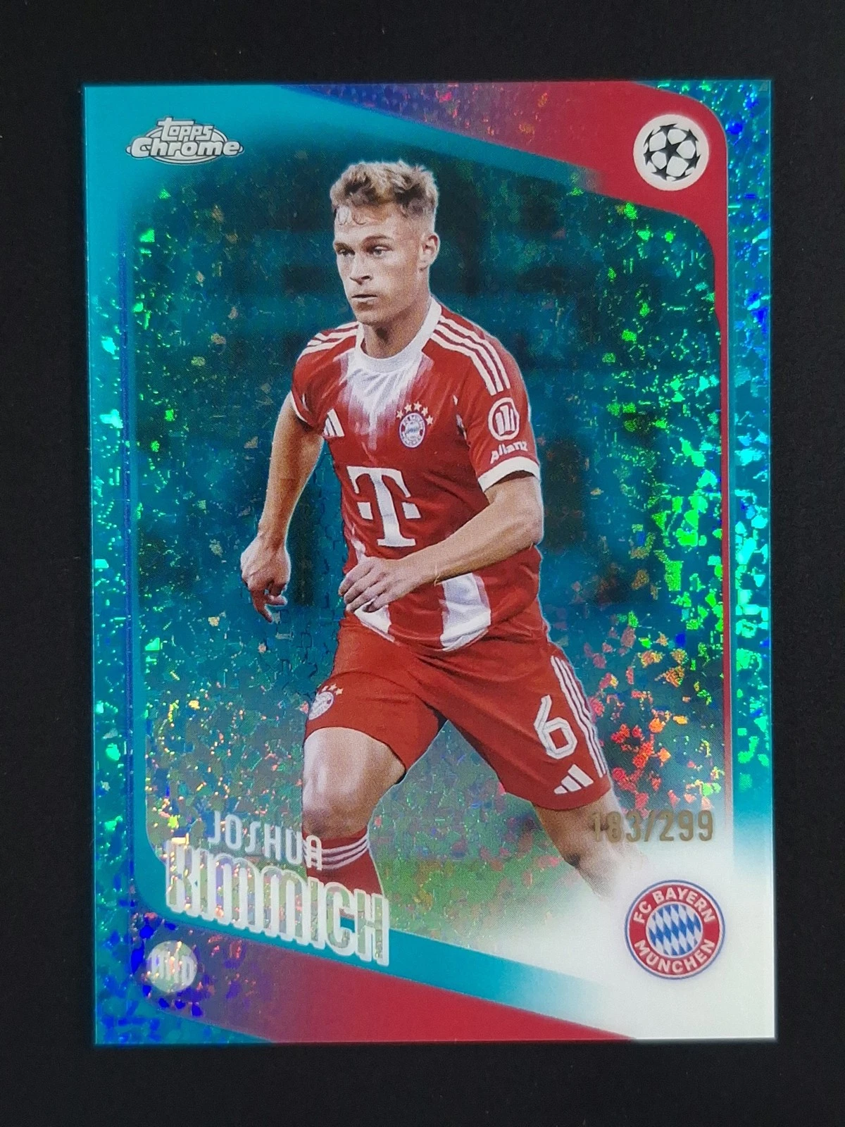 2025-26 Chrome Joshua Kimmich Teal Mini-Diamonds Refractor /299