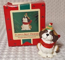 Vintage 1986 Hallmark Christmas Ornament Puppy's Brest Friend