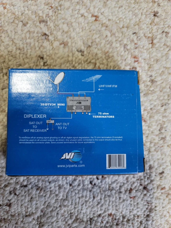 NEW JVI Digital 4-Way Multi-Switch (40-2150MHz) Diplexer Directv # 35-DTV34MS  - Image 2 of 2