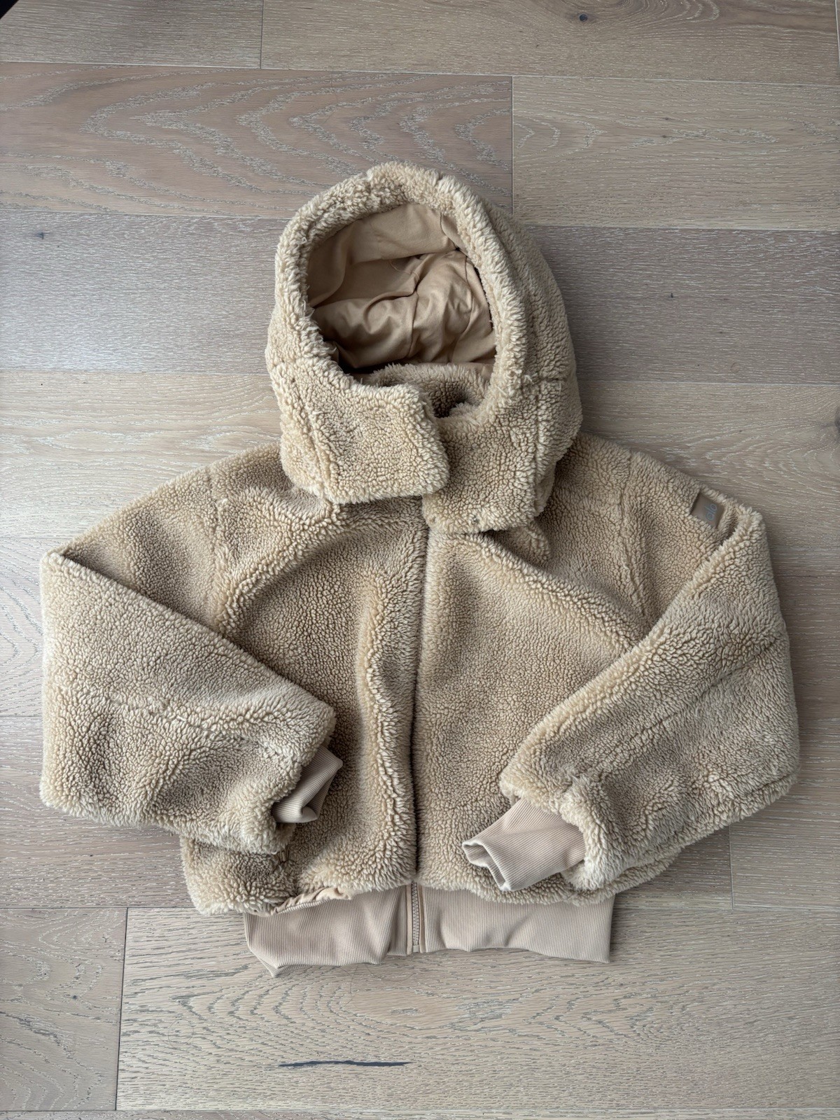 Alo Yoga Foxy Sherpa Jacket Camel Full Zip Women’s Size Medium image 5