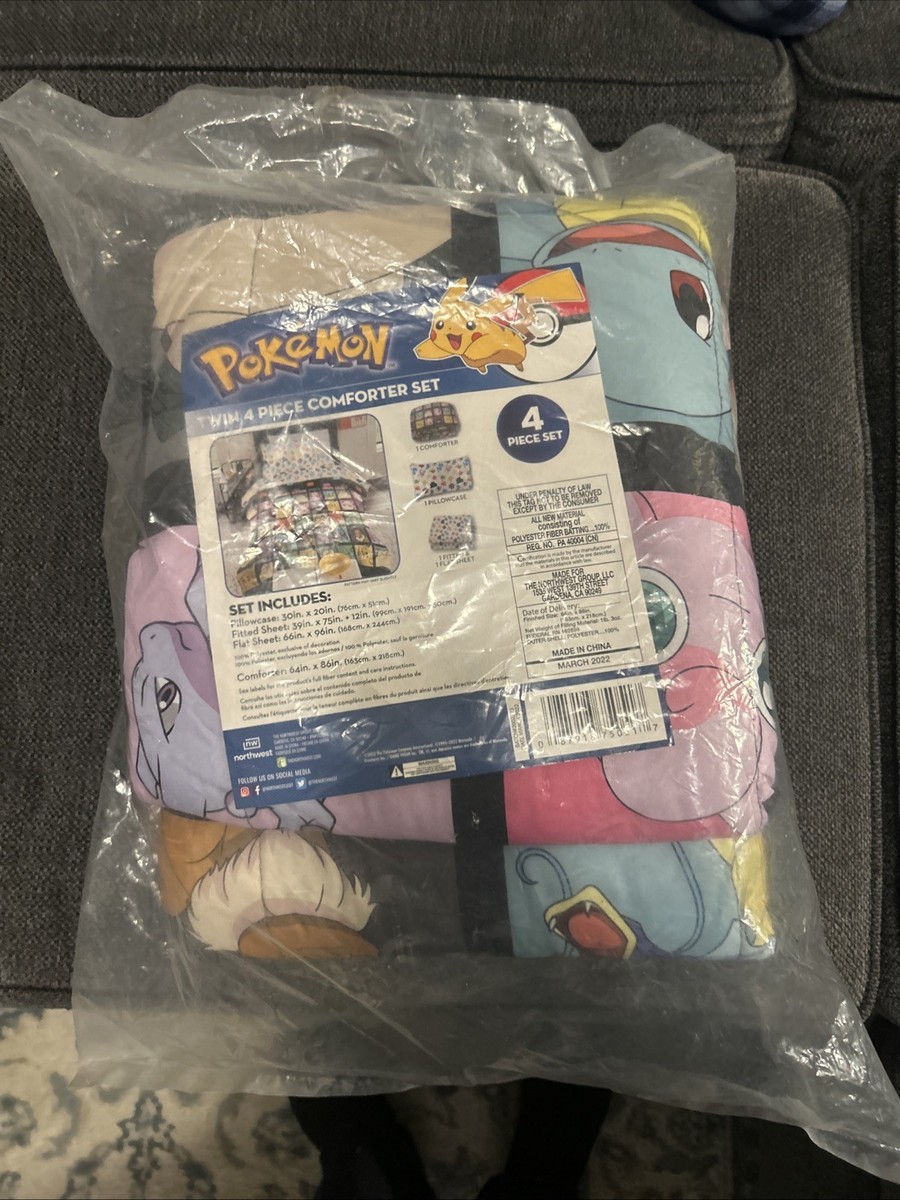 Pokemon Kanto Favorites Pc Twin Bed in a Bag Set, Comforter
